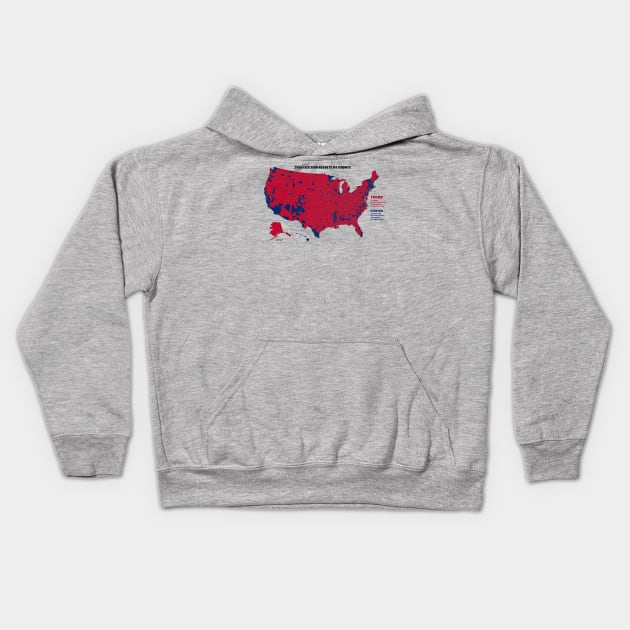 2016 Election Results by County Kids Hoodie by NeilGlover